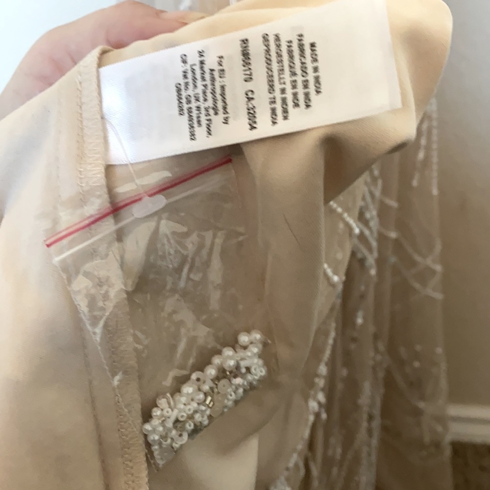 BHLDN Luxor beaded Art Deco bridal wedding dress 8 - Picture 10 of 10